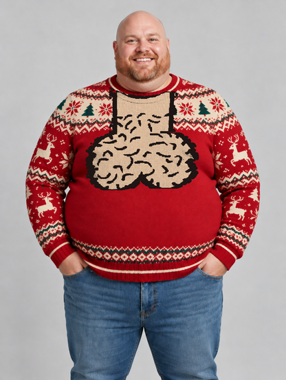 Bald Claus His ugly Christmas sweater – size 2XL