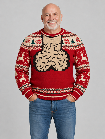 Bald Claus His ugly Christmas sweater – size L